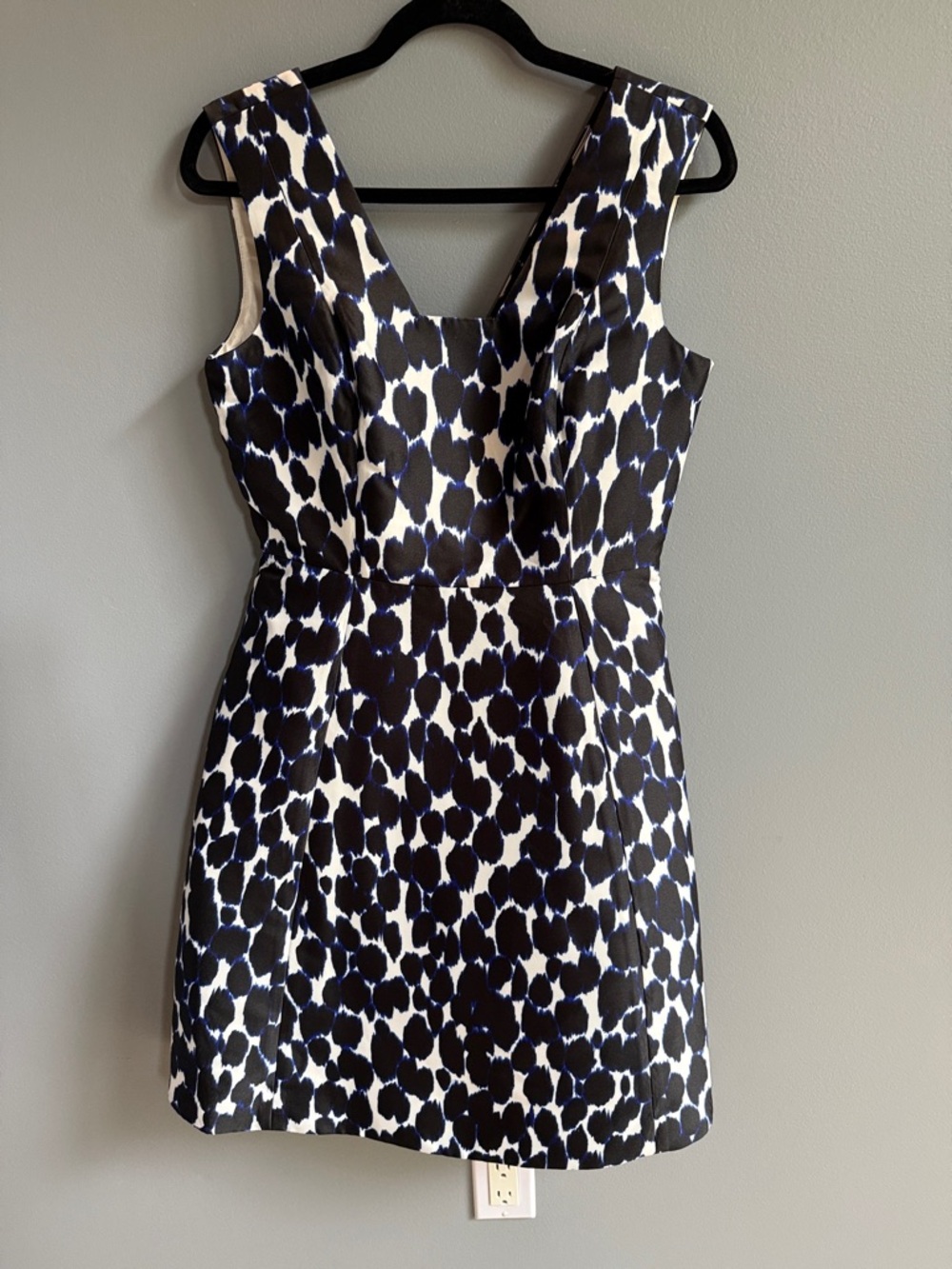 kate spade Black and White Printed Sleeveless Mini Dress